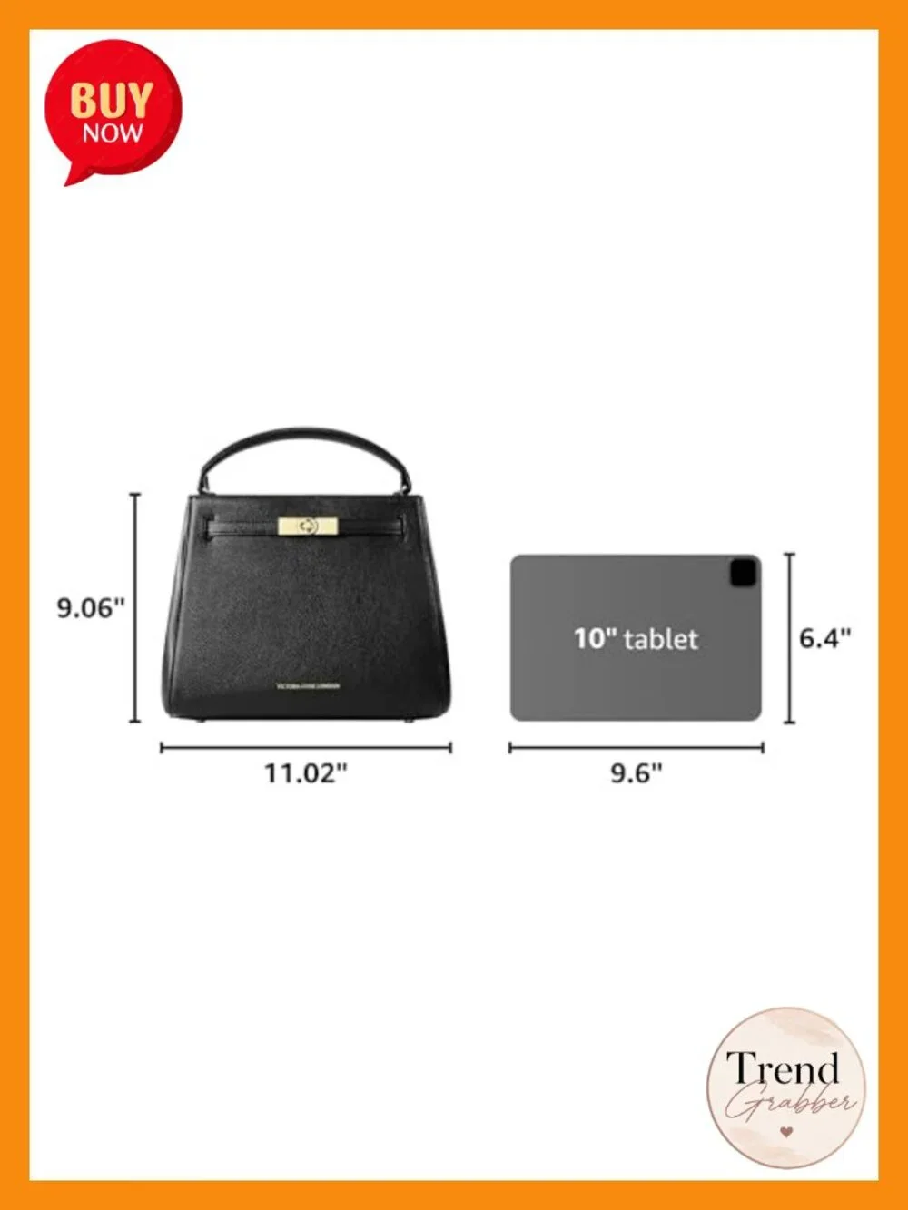Faux Leather Satchel Handbag with Crossbody Strap